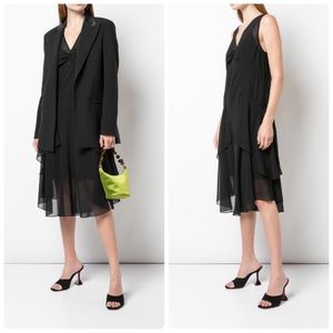 Opening Ceremony 100% Silk Asymmetrical Dress (Black)